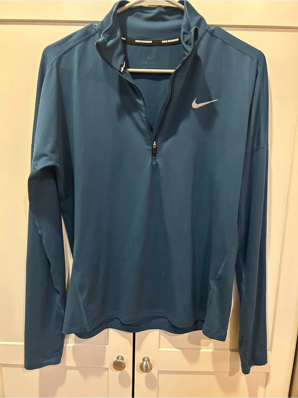 Nike Blue Dri-FIT Running Quarter-Zip lady small